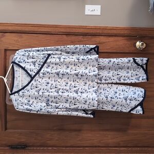 Garnet Hill Women's Wrap Style Pajama Set, Size Small